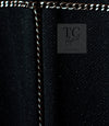 CHANEL Black Chain Trim Cotton Jacket 38 シャネル ブラック チェーン トリミング コットン ジャケット 即発