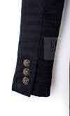 CHANEL Black Chain Trim Cotton Jacket 38 シャネル ブラック チェーン トリミング コットン ジャケット 即発