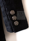 CHANEL Black Chain Trim Cotton Jacket 38 シャネル ブラック チェーン トリミング コットン ジャケット 即発