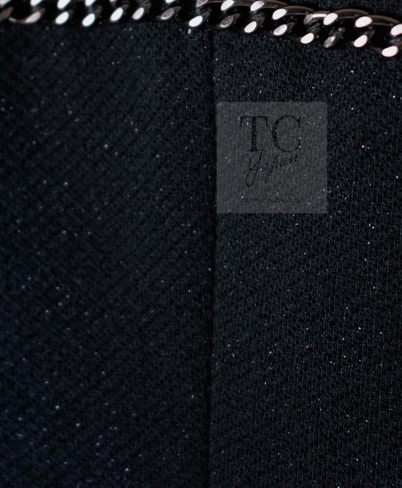 CHANEL Black Chain Trim Cotton Jacket 38 シャネル ブラック チェーン トリミング コットン ジャケット 即発