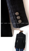CHANEL Black Chain Trim Cotton Jacket 38 シャネル ブラック チェーン トリミング コットン ジャケット 即発