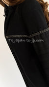 CHANEL Black Chain Trim Cotton Jacket 38 シャネル ブラック チェーン トリミング コットン ジャケット 即発