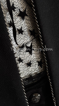 CHANEL Black Chain Trim Cotton Jacket 38 シャネル ブラック チェーン トリミング コットン ジャケット 即発