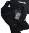 CHANEL Black Chain Trim Cotton Jacket 38 シャネル ブラック チェーン トリミング コットン ジャケット 即発