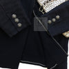 CHANEL Black Chain Trim Cotton Jacket 38 シャネル ブラック チェーン トリミング コットン ジャケット 即発