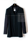 CHANEL Black Chain Trim Cotton Jacket 38 シャネル ブラック チェーン トリミング コットン ジャケット 即発