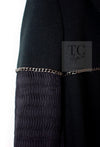 CHANEL Black Chain Trim Cotton Jacket 38 シャネル ブラック チェーン トリミング コットン ジャケット 即発