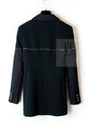CHANEL Black Chain Trim Cotton Jacket 38 シャネル ブラック チェーン トリミング コットン ジャケット 即発
