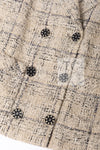 CHANEL 16C Beige Grey Cotton Tweed Double Jacket 44 46 シャネル ベージュ グレー コットン ツイード ダブル ジャケット 即発