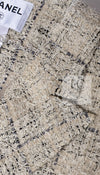 CHANEL 16C Beige Grey Cotton Tweed Double Jacket 44 46 シャネル ベージュ グレー コットン ツイード ダブル ジャケット 即発