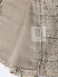 CHANEL 16C Beige Grey Cotton Tweed Double Jacket 44 46 シャネル ベージュ グレー コットン ツイード ダブル ジャケット 即発