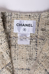 CHANEL 16C Beige Grey Cotton Tweed Double Jacket 44 46 シャネル ベージュ グレー コットン ツイード ダブル ジャケット 即発