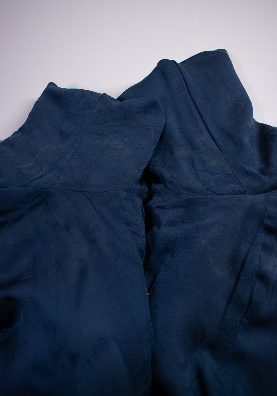 CHANEL 10S Blue Navy Metallic Pearl CC Button Tweed Jacket 38 シャネル ネイビー パール ココボタン ルサージュ ツイード ジャケット 即発