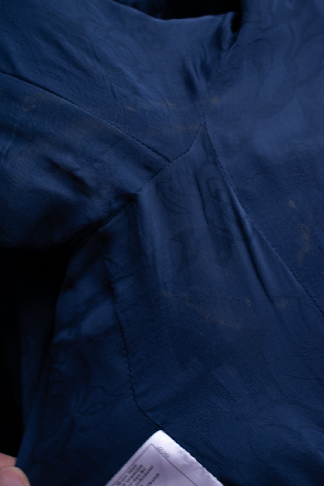 CHANEL 10S Blue Navy Metallic Pearl CC Button Tweed Jacket 38 シャネル ネイビー パール ココボタン ルサージュ ツイード ジャケット 即発