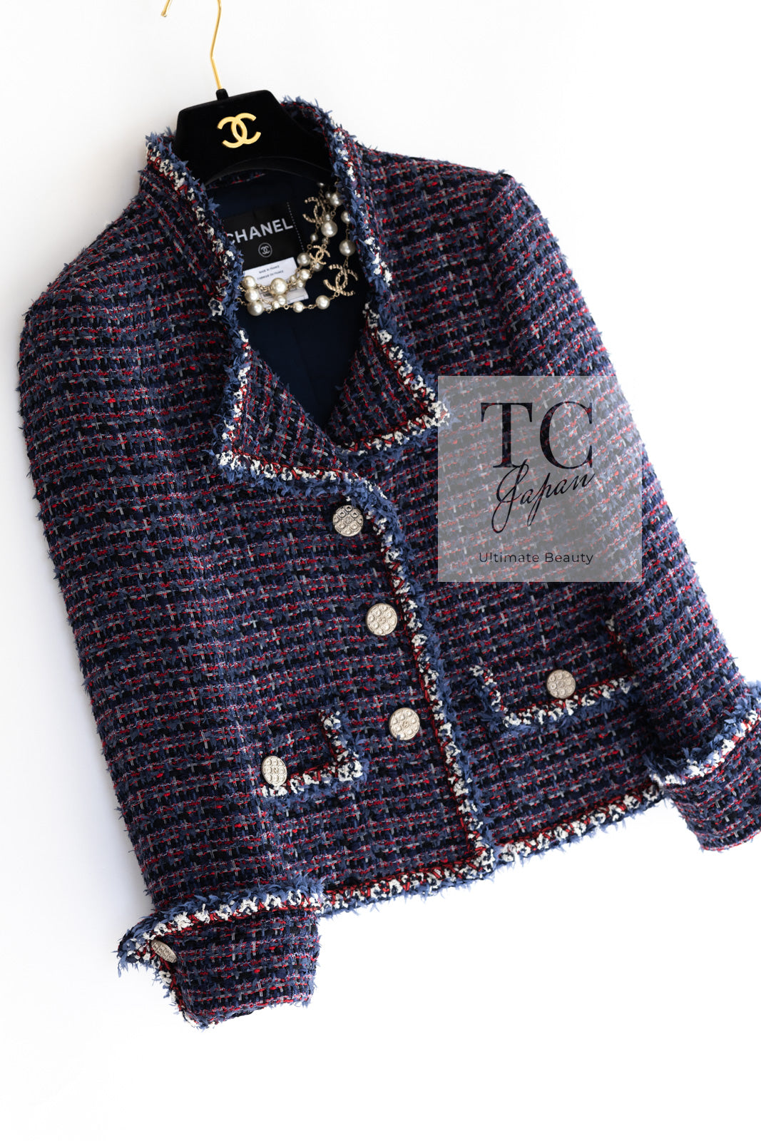 シャネルリボンネイビーシルバー❤︎1ロール50m シャネル ジャケット CHANEL ネイビー パープル レッド リボン