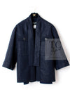 CHANEL 12A Navy Metallic Gripox Buttons Wool Jacket 36 シャネル ネイビー メタリック グリポワ ボタン ウール ジャケット 即発