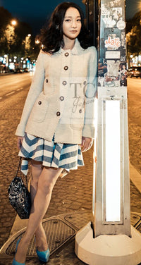 CHANEL 14PF Black CC Button Wool Coat Jacket 34 シャネル ブラック ココボタン ウール コート ジャケット 即発