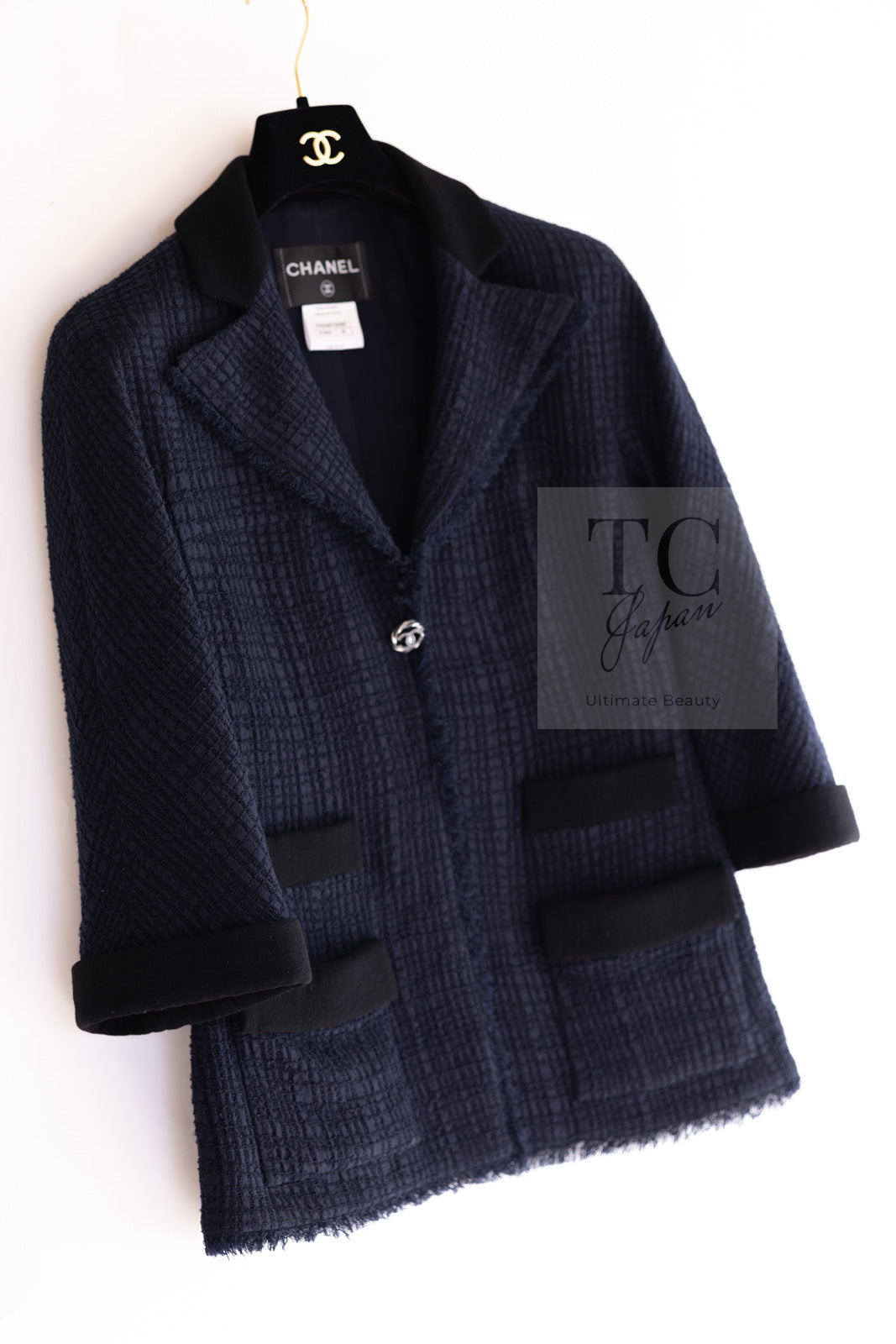 新作入荷，セール】 シャネル ジャケット CHANEL 68万 ネイビー 