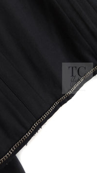 CHANEL 17C Black Cotton Denim Collarless Jacket 36 シャネル ブラック コットン デニム ノーカラー ジャケット 即発