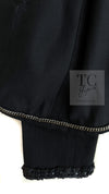 CHANEL 17C Black Cotton Denim Collarless Jacket 36 シャネル ブラック コットン デニム ノーカラー ジャケット 即発