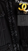 CHANEL 17C Black Cotton Denim Collarless Jacket 36 シャネル ブラック コットン デニム ノーカラー ジャケット 即発