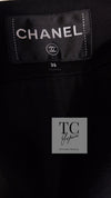 CHANEL 17C Black Cotton Denim Collarless Jacket 36 シャネル ブラック コットン デニム ノーカラー ジャケット 即発