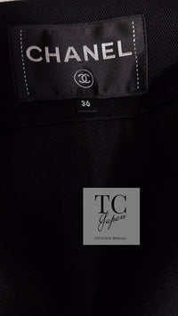 CHANEL 17C Black Cotton Denim Collarless Jacket 36 シャネル ブラック コットン デニム ノーカラー ジャケット 即発