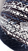 CHANEL 13S Navy White Gray Stripe Cotton Tweed Jacket 36 シャネル ネイビー ホワイト グレー ストライプ コットン ツイード ジャケット 即発