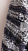 CHANEL 13S Navy White Gray Stripe Cotton Tweed Jacket 36 シャネル ネイビー ホワイト グレー ストライプ コットン ツイード ジャケット 即発