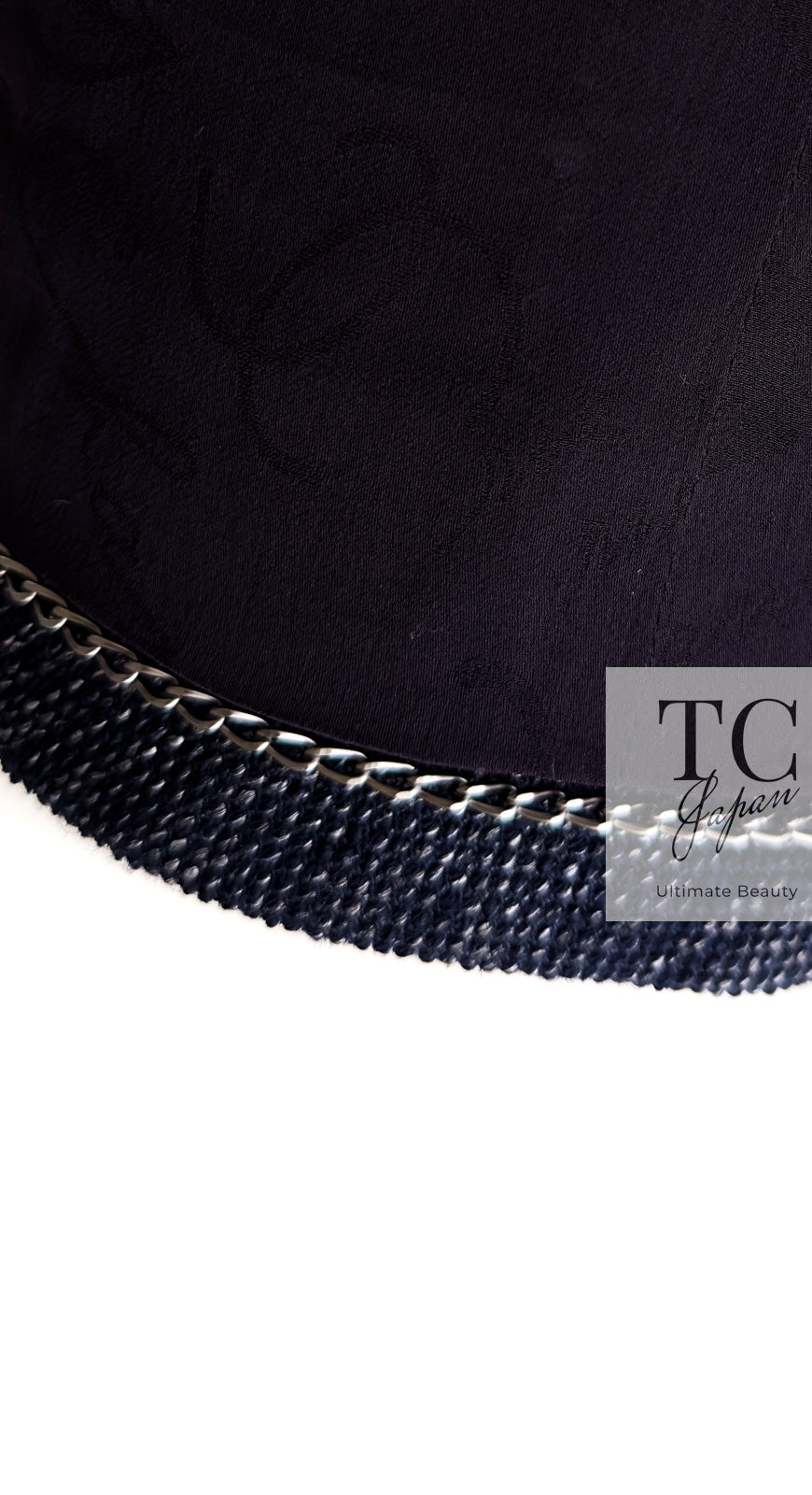 CHANEL 13S Navy White Gray Stripe Cotton Tweed Jacket 36 シャネル ネイビー ホワイト グレー ストライプ コットン ツイード ジャケット 即発