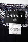 CHANEL 13S Navy White Gray Stripe Cotton Tweed Jacket 36 シャネル ネイビー ホワイト グレー ストライプ コットン ツイード ジャケット 即発