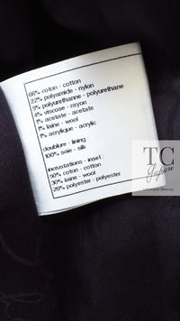 CHANEL 13S Navy White Gray Stripe Cotton Tweed Jacket 36 シャネル ネイビー ホワイト グレー ストライプ コットン ツイード ジャケット 即発