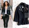 CHANEL 14A Black Leather Collar Zipup Wool Tweed Jacket 38 40 シャネル ブラック レザー襟 ジップアップ ウール ツイード ジャケット 即発