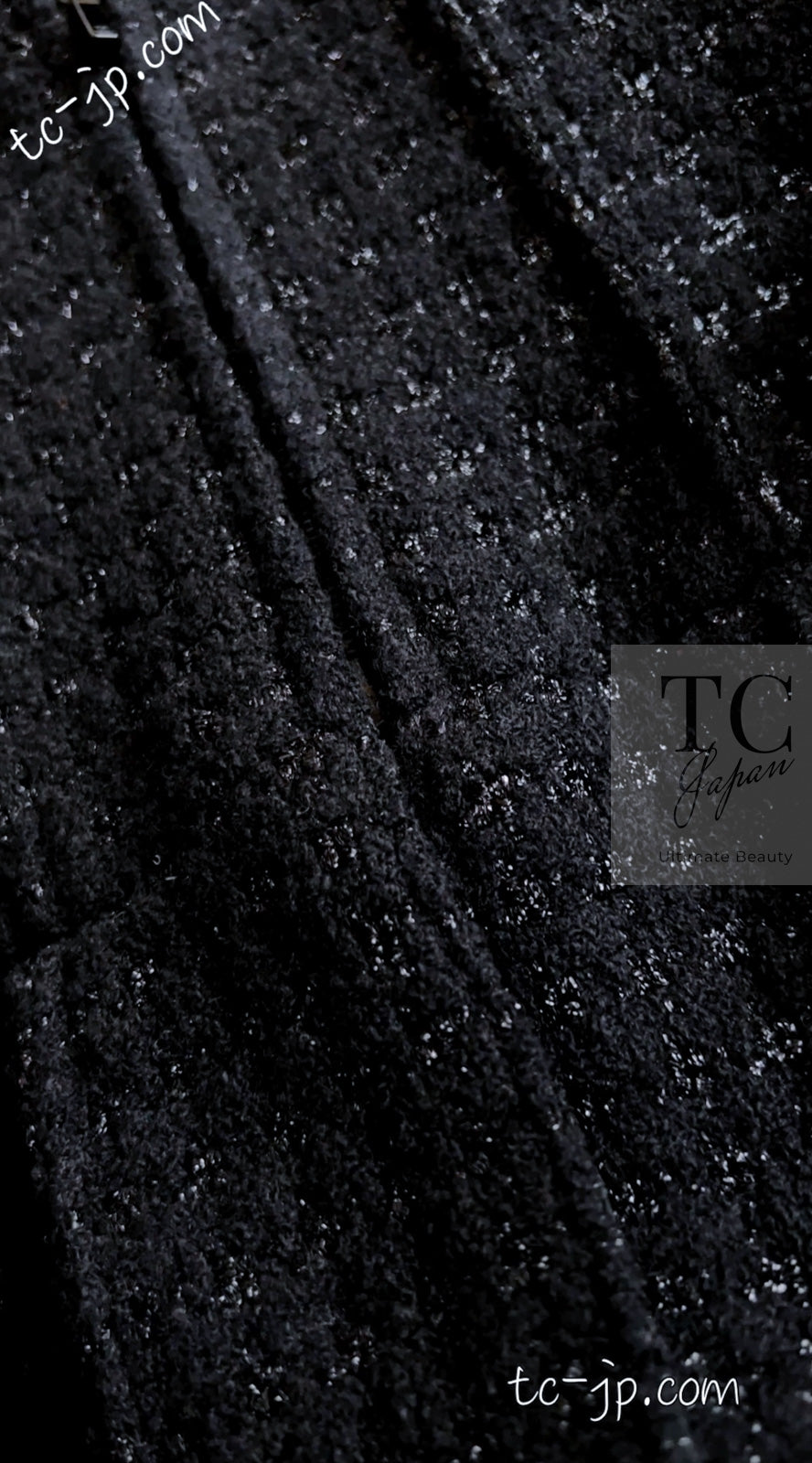CHANEL 14A Black Leather Collar Zipup Wool Tweed Jacket 38 40 シャネル ブラック レザー襟 ジップアップ ウール ツイード ジャケット 即発