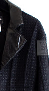 CHANEL 14A Black Leather Collar Zipup Wool Tweed Jacket 38 40 シャネル ブラック レザー襟 ジップアップ ウール ツイード ジャケット 即発