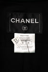 CHANEL 14A Black Leather Collar Zipup Wool Tweed Jacket 38 40 シャネル ブラック レザー襟 ジップアップ ウール ツイード ジャケット 即発