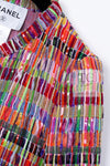 CHANEL 16C Multicolor CC Button Collarless Jacket 36 シャネル マルチカラー ココボタン ノーカラー ジャケット 即発