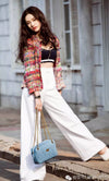 CHANEL 16C Multicolor CC Button Collarless Jacket 36 シャネル マルチカラー ココボタン ノーカラー ジャケット 即発