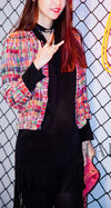 CHANEL 16C Multicolor CC Button Collarless Jacket 36 シャネル マルチカラー ココボタン ノーカラー ジャケット 即発
