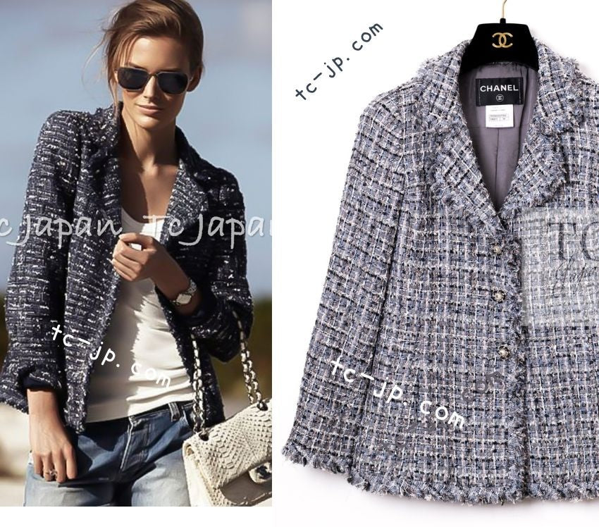 激安 超特価商店街  シャネル ツイード ココボタン パール グレー CHANEL ジャケット ジャケット・アウター