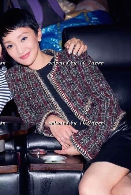 CHANEL 15A Maroon Wine Red Braid Trimming Wool Tweed Jacket 34 シャネル ワインレッド ブレイドトリミング ウール ツイード ジャケット 即発