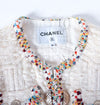 CHANEL 17C Ivory Cotton Collarless Tweed Jacket 36 シャネル アイボリー ノーカラー コットン ツイード ジャケット 即発