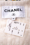 CHANEL 17C Ivory Cotton Collarless Tweed Jacket 36 38 シャネル アイボリー ノーカラー コットン ツイード ジャケット 即発