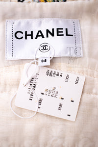 CHANEL 17C Ivory Cotton Collarless Tweed Jacket 36 38 シャネル アイボリー ノーカラー コットン ツイード ジャケット 即発