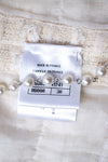 CHANEL 17C Ivory Cotton Collarless Tweed Jacket 36 38 シャネル アイボリー ノーカラー コットン ツイード ジャケット 即発