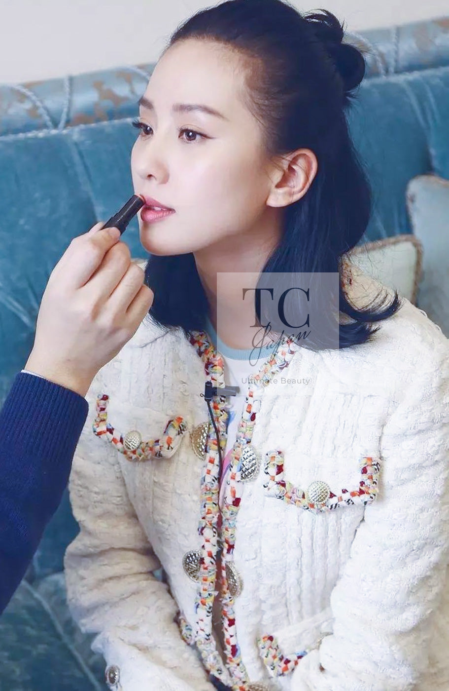 CHANEL 17C Ivory Cotton Collarless Tweed Jacket 36 シャネル アイボリー ノーカラー コットン ツイード ジャケット 即発