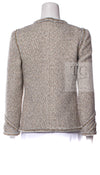 CHANEL 16A Gray Gold Trim Tweed Jacket Skirt Suit 36 38 シャネル グレー ゴールド トリム ツイード ジャケット スカート スーツ 即発
