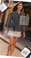 CHANEL 09S Black White Silk Wool Cardigan Jacket 38 シャネル ブラック ホワイト シルク ウール カーディガン ジャケット 即発