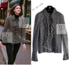 CHANEL 09S Black White Silk Wool Cardigan Jacket 38 シャネル ブラック ホワイト シルク ウール カーディガン ジャケット 即発