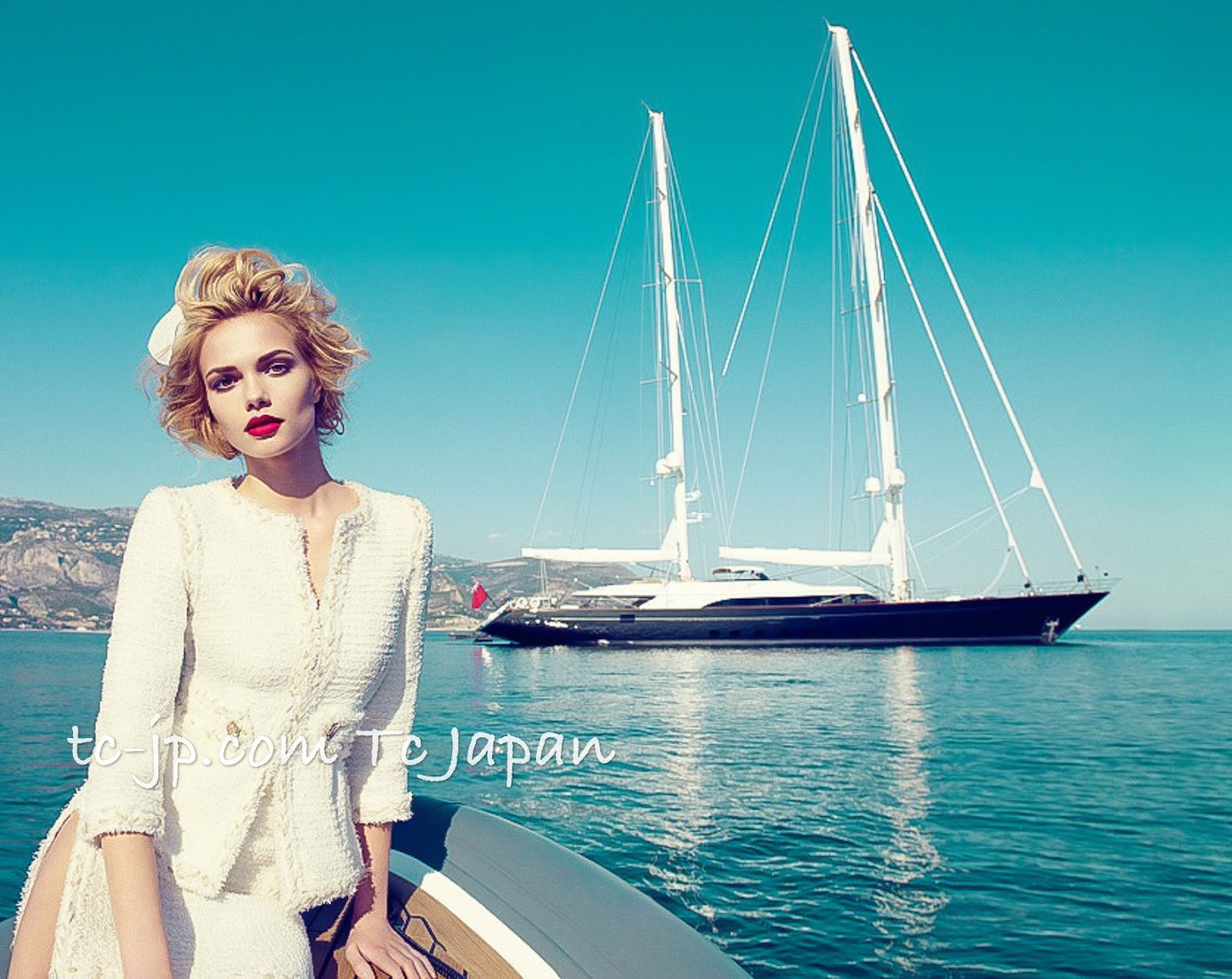 CHANEL 10C Ivory Creme Braid Trim Belt Tweed Jacket 42 シャネル アイボリー クリーム ブレイド トリム ベルト ツイード ジャケット 即発